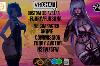 custom vrchat avatar vr character vrc avatar, nsfw 3d model vr chat humanoid