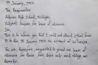 handwrite documents, assignments, letters