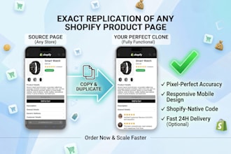 copy clone duplicate shopify product page design
