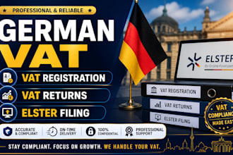 handle german vat registration, vat returns and elster filing