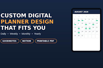 create a custom digital planner for good notes and notion