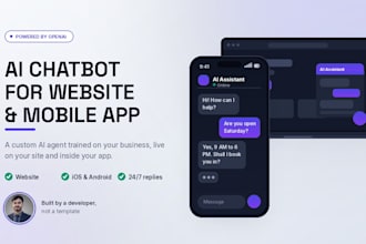 build ai agent for web and app, open ai chatbot