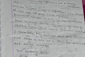 write beautiful or messy handwriting for you