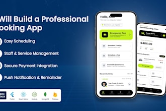 build a professional booking app with flutter and node js