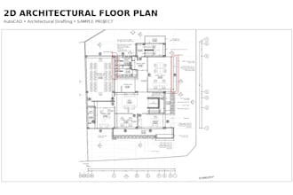 design a professional 2d house floor plan in autocad