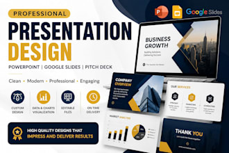 do powerpoint presentation google slides design and investor pitch deck