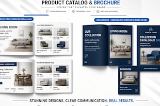 design product catalog, brochure, booklet or lookbook