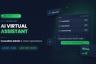 be your ai virtual assistant for admin and data tasks