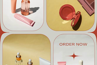 design luxury beauty and skincare social media posts