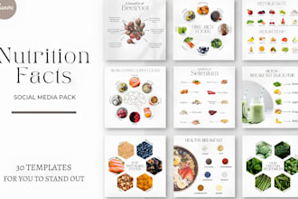 design nutrition instagram templates for dietitians and nutrition coaches
