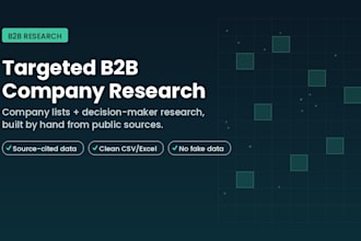 research and build a targeted b2b company prospect list