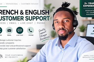 french and english customer support agent
