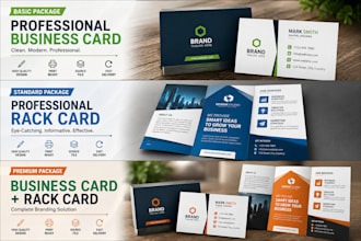 design a professional rack card and business card