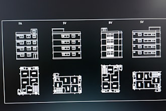 draw your architectural floor plan in auto cad 2d