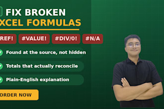 fix broken excel formulas and errors