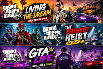 design an premium gta youtube thumbnail