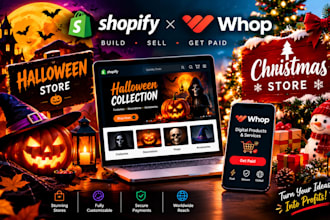 shopify halloween store whop payment product listing shopify christmas store