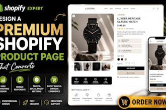 design a premium shopify product page that converts