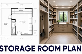 design storage room addition floor plans residential blueprint package
