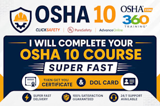 tutor you for osha 10 safety courses