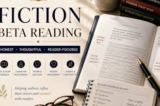 beta read your fiction novel, provide honest reader feedback