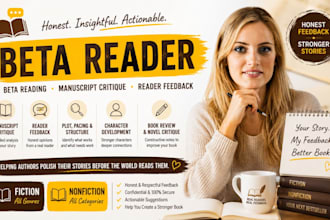 beta read, fiction and non fiction book, erotic story,  critique, ya romance