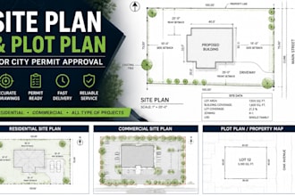 draw site plan and plot plan for city permit