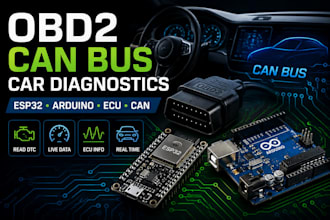develop obd2 can bus automotive scanner using esp32 arduino