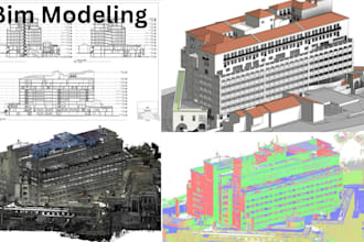 create revit bim model, scan to bim and point cloud to revit or archicad
