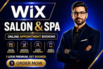 build wix salon spa site, online appointment booking
