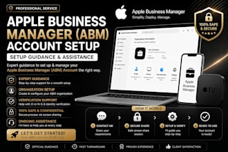 help you to create apple business manager accounts and IOS abm accounts