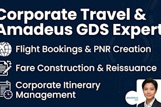 be your corporate travel agent via amadeus gds