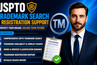 perform a uspto trademark search and conflict analysis