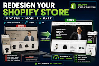 redesign shopify store fix theme issues and improve store speed