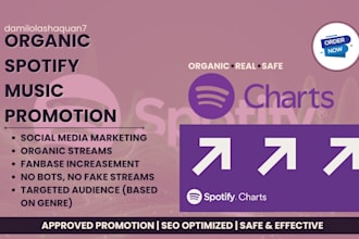 do organic spotify promotion to chart your music for streams listeners ads