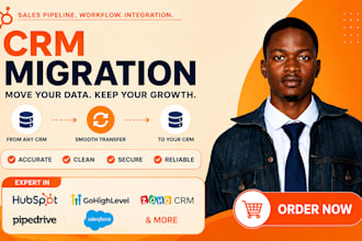 crm migration data migration hubspot zoho pipedrive gohighlevel migration setup
