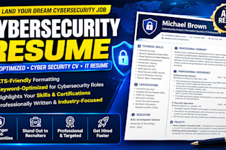 do ats optimized cybersecurity resume cyber security CV IT professional resume