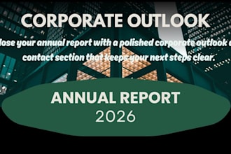 design annual report corporate outlook and contact pages