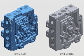 reverse engineer your part, 3d scan or stl into accurate cad