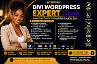 be divi expert for wordpress divi website, divi theme and divi builder