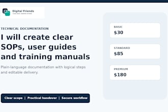 create clear sops user guides and technical training manuals
