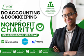 do accounting and bookkeeping for nonprofit charity using quickbooks xero wave