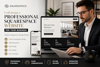 build squarespace website design, redesign squarespace website developmen