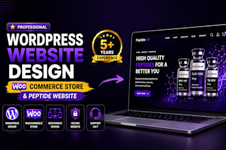 build a woocommerce store and woocommerce peptide website