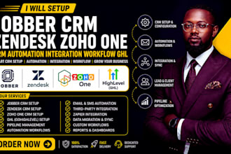 setup jobber crm zendesk zoho one crm automation integration workflow ghl