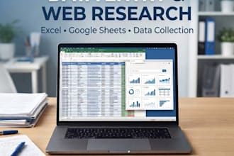 do data entry, web research and data collection