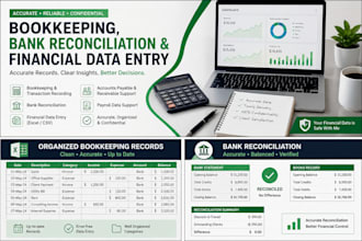 do bookkeeping bank reconciliation and financial data entry
