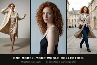 create ai fashion photos on a realistic ai model