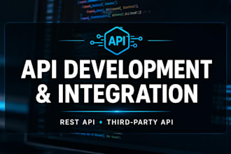 develop, fix and integrate rest API and third party API