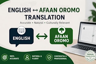 translate english amharic and afaan oromo accurately